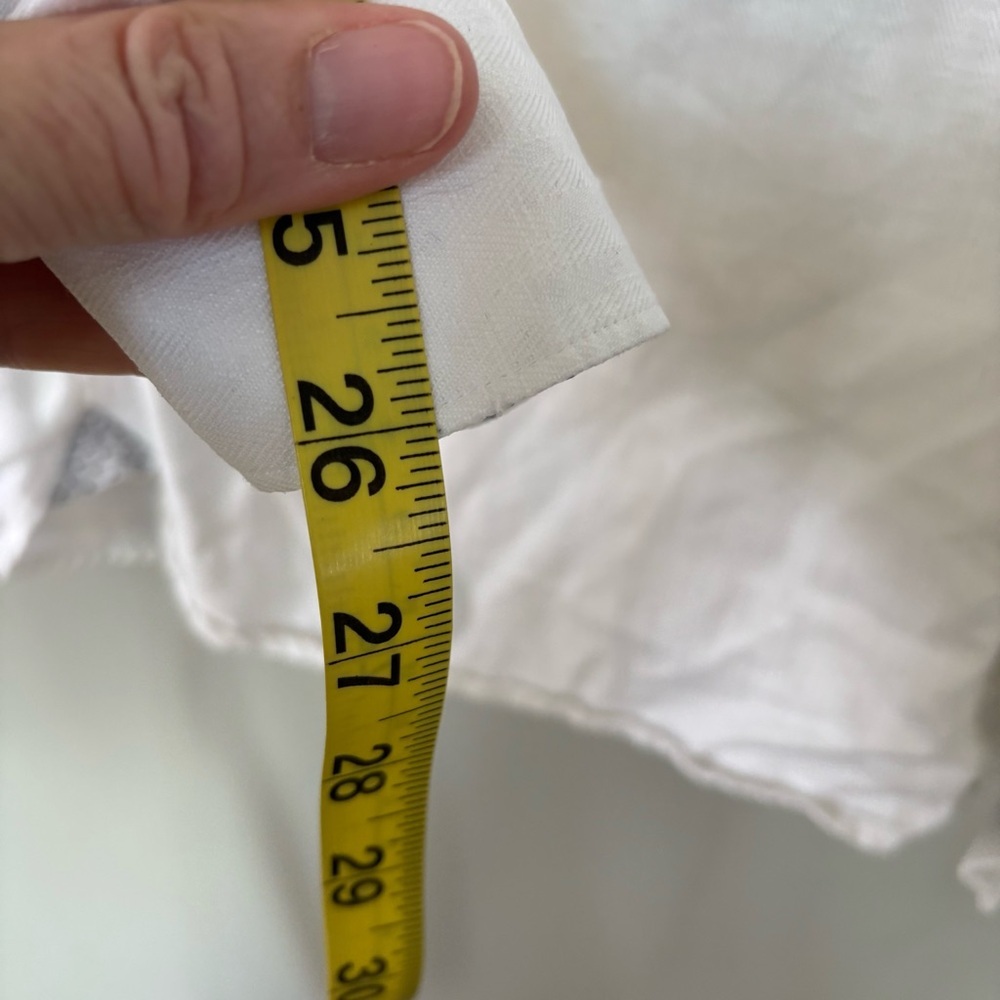 Ted Baker White Linen & Cotton Button Down Shirt Size 5/XL - Picture 9 of 11